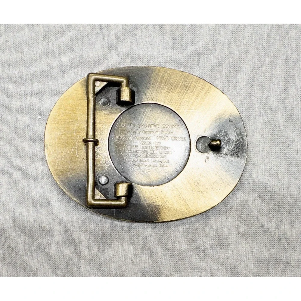 Vtg Dodge City Curtis‎ Machining Company Brass Western Belt Buckle 3